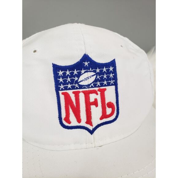 VTG NFL Logo Shield Umpire white snapback hat cap 90s Sports Specialties Twill - Picture 2 of 10